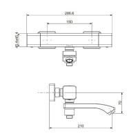 Смеситель для ванны с термостатом Raglo R01.36, хром Смеситель для ванны с термостатом Raglo R01.36, хром