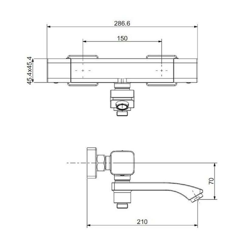 Смеситель для ванны с термостатом Raglo R01.36, хром