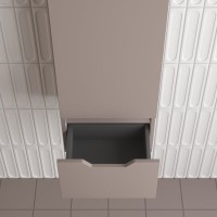 Шкаф-пенал для ванной Style Line Остин 36 подвесной, тауп темный эмаль plus