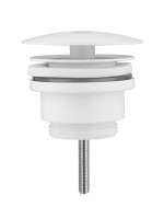 Донный клапан для раковины Abber AF0012W без перелива, матовый белый