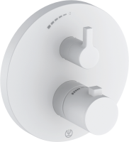 Термостатический смеситель встраиваемый Kludi Nova Fonte 208355315 С ВНУТРЕННЕЙ ЧАСТЬЮ, матовый белый