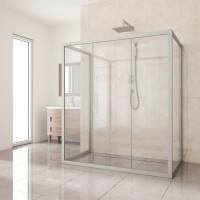 Душевой уголок Kubele DE019 R3U-CLN-MT 140х100 см, профиль матовый хром