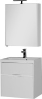 Тумба с раковиной Aquanet Латина 60 2 ящика белая
