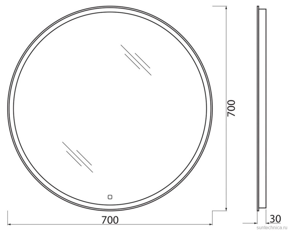 Зеркало круглое BelBagno SPC-RNG-700-LED-TCH