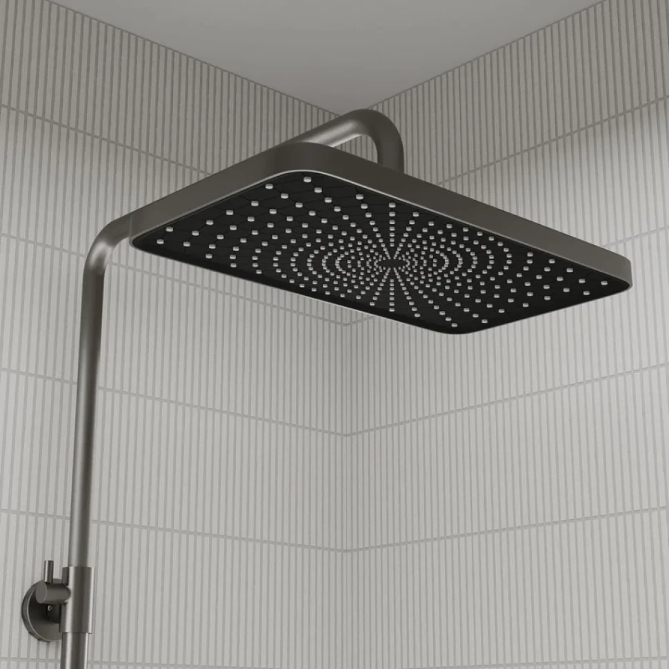 Комплект для ванной IDDIS Parker Душевая стойка IDDIS Parker PARGM3Fi06 + Смеситель для раковины PARGM01i01, матовый графит