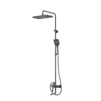 Комплект для ванной IDDIS Parker Душевая стойка IDDIS Parker PARGM3Fi06 + Смеситель для раковины PARGM01i01, матовый графит