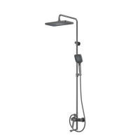 Комплект для ванной IDDIS Parker Душевая стойка IDDIS Parker PARGM3Fi06 + Смеситель для раковины PARGM01i01, матовый графит