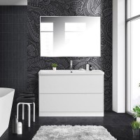 Мебель для ванной комнаты BelBagno Albano 120 напольная, bianco lucido, белая глянцевая раковина