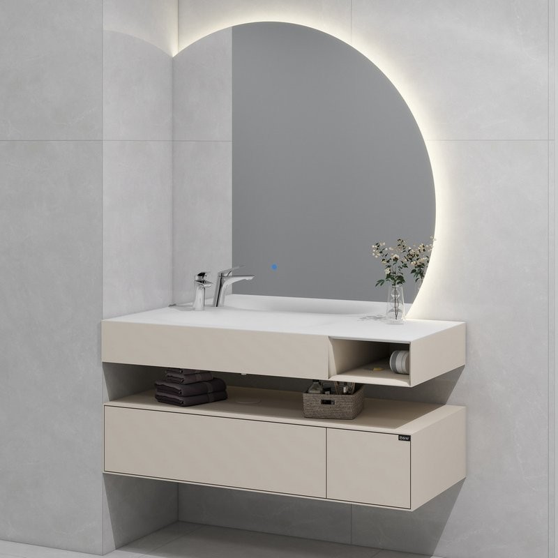 Зеркало Black&White 955.MR1000L с подсветкой и  антизапотевателем