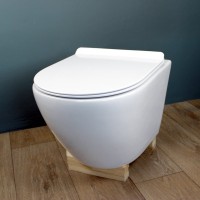 Комплект Унитаз подвесной Teymi Lina Pro T40106 с микрофлитом, безободковый, белый + Инсталляция OLI 80 ECO Sanitarblock mechanic 3 в 1 с кнопкой смыва