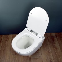Комплект Унитаз подвесной Teymi Lina Pro T40106 с микрофлитом, безободковый, белый + Инсталляция OLI 80 ECO Sanitarblock mechanic 3 в 1 с кнопкой смыва