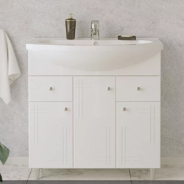 Тумба с раковиной SanStar Июнь 80 белая