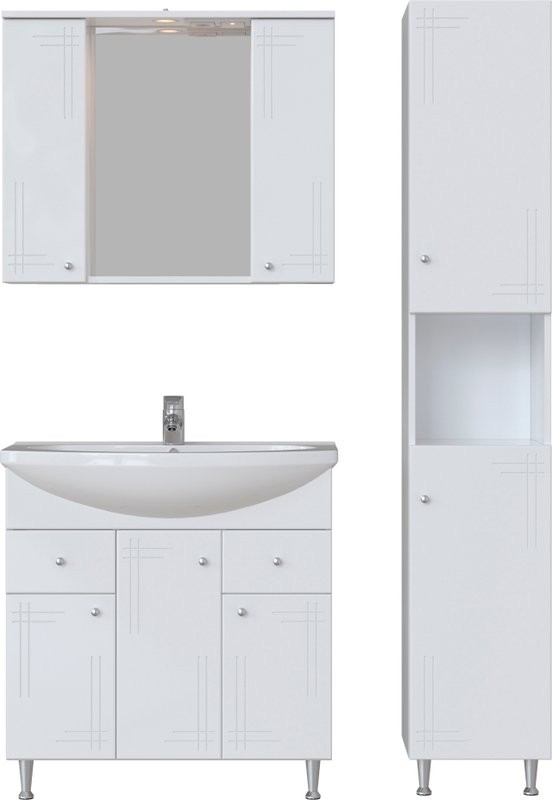Тумба с раковиной SanStar Июнь 80 белая