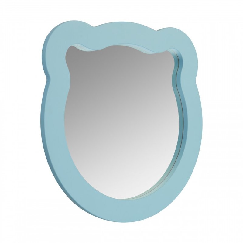 Зеркало AQUATON Каспер Мишка фигурное, голубое матовое