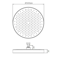 Верхний душ Raglo R452 R452.09.09 графит Верхний душ Raglo R452 R452.09.09 графит