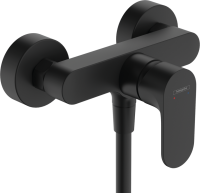 Душевой комплект Смеситель для душа Hansgrohe Rebris S 72640670 черный матовый + Гарнитур Pulsify Relaxation 105 3jet 24303670 1,6, матовый черный
