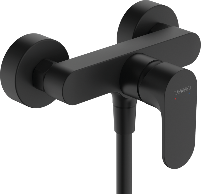 Душевой комплект Смеситель для душа Hansgrohe Rebris S 72640670 черный матовый + Гарнитур Pulsify Relaxation 105 3jet 24303670 1,6, матовый черный