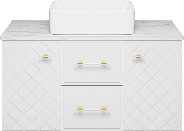 Тумба с раковиной Brevita Shanel 100 подвесная, белая