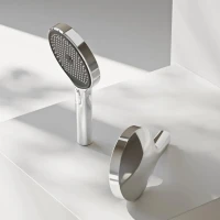 Душевая лейка Sancos Nok round SC6001CH-B хром/черный матовый 3 режима Душевая лейка Sancos Nok round SC6001CH-B хром/черный матовый 3 режима