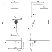 Душевая стойка AQUAme AQM8009W