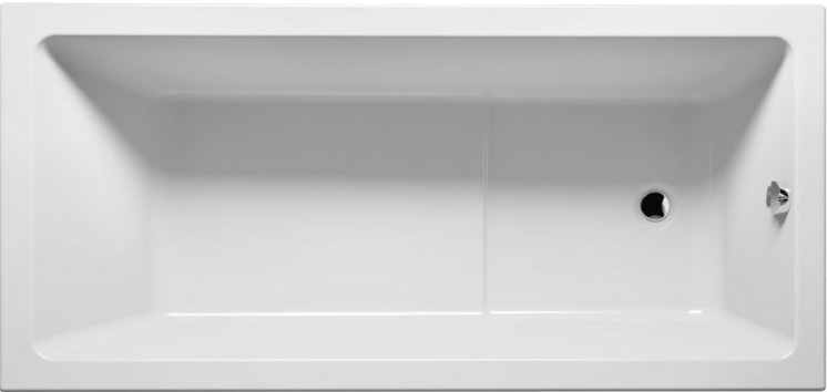 Акриловая ванна Riho Lusso Plus 170x80 см, встраиваемая, белая, на ножках, со сливом-переливом