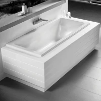 Акриловая ванна Riho Lusso Plus 170x80 см, встраиваемая, белая, на ножках, со сливом-переливом