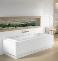 Акриловая ванна Riho Lusso Plus 170x80 см, встраиваемая, белая, на ножках, со сливом-переливом