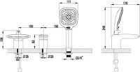Смеситель на борт ванны Lemark Status LM4445C