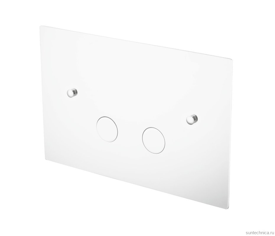 Кнопка смыва для унитаза Boheme 647-MW латунь, цвет matt white, ультраплоская