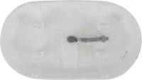 Ванна из искусственного камня Allen Brau Krion Classic 170x75 см, отдельностоящая, матовая белая, овальная, со сливом-переливом, фурнитура белая