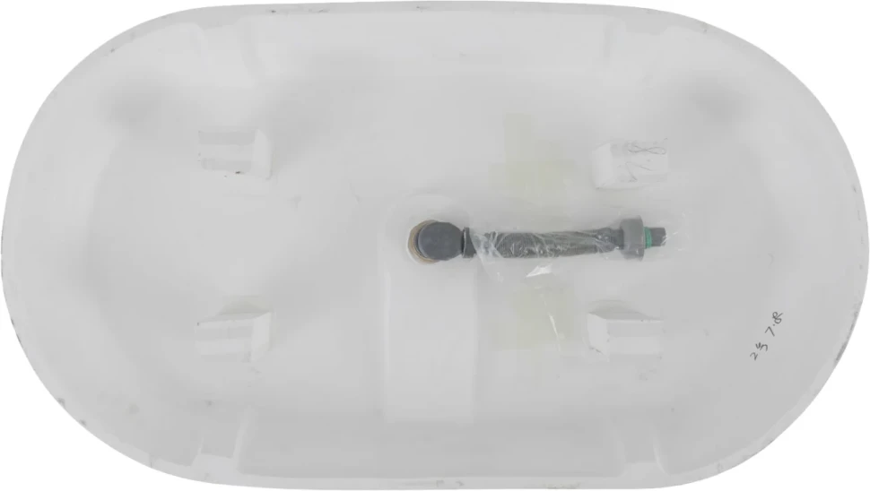 Ванна из искусственного камня Allen Brau Krion Classic 170x75 см, отдельностоящая, матовая белая, овальная, со сливом-переливом, фурнитура белая