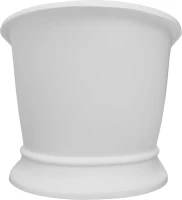 Ванна из искусственного камня Allen Brau Krion Classic 170x75 см, отдельностоящая, матовая белая, овальная, со сливом-переливом, фурнитура белая