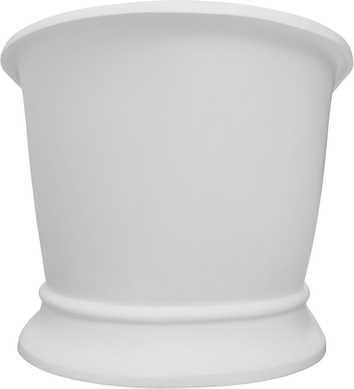 Ванна из искусственного камня Allen Brau Krion Classic 170x75 см, отдельностоящая, матовая белая, овальная, со сливом-переливом, фурнитура белая