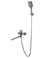 Смеситель с длинным изливом для ванны Wonzon & Woghand Flex WW-639906-BGM темный графит Смеситель с длинным изливом для ванны Wonzon & Woghand Flex WW-639906-BGM темный графит