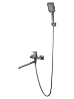 Смеситель с длинным изливом для ванны Wonzon & Woghand Flex WW-639906-BGM темный графит Смеситель с длинным изливом для ванны Wonzon & Woghand Flex WW-639906-BGM темный графит