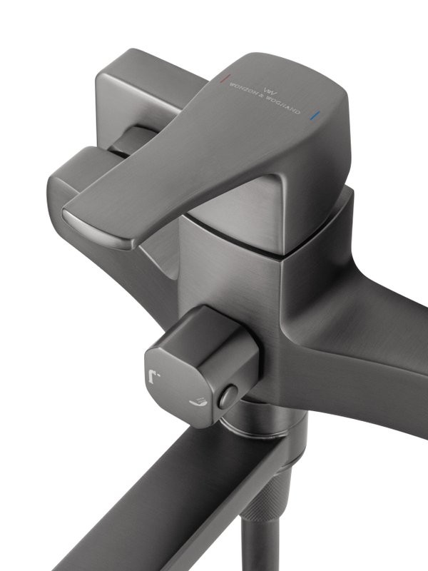 Смеситель с длинным изливом для ванны Wonzon & Woghand Flex WW-639906-BGM темный графит