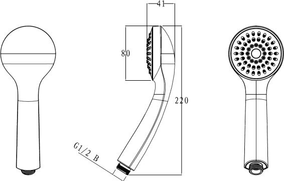 Душевая лейка Bravat Eco P70135CP-1-RUS