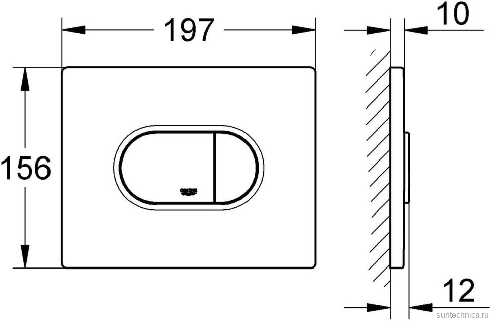 Кнопка смыва Grohe Arena Cosmopolitan 38858P00 хром матовый