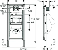 Инсталляция для писсуара Geberit Duofix 111.616.00.2 сенсорное управление, пневматическое управление, крепление к полу и стене, без привода смыва Инсталляция для писсуара Geberit Duofix 111.616.00.2 сенсорное управление, пневматическое управление, крепление к полу и стене, без привода смыва