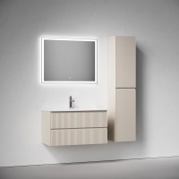 Тумба с раковиной Sancos Snob R 90 подвесная, beige soft, раковина СN7019