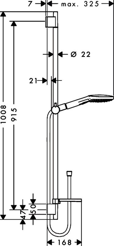 Комплект для ванной Hansgrohe Metris 31080000 + Metris 31480000 + душевой гарнитур Raindance Select E 120 26621400