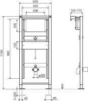Система инсталляции для писсуаров OLI Euro II Urinal 136179