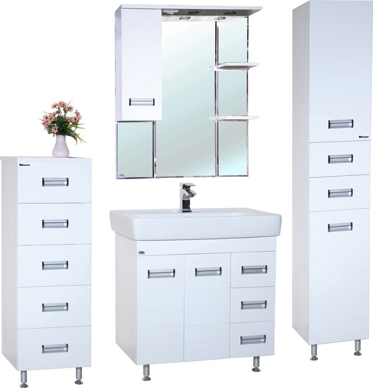 Зеркало Bellezza Сиена L 80 белое