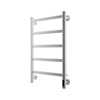 Полотенцесушитель электрический Grota Soffi K 530х800 NP EL 80x55 см, подключение справа, слева, скрытое подключение справа, глянцевый хром, лесенка
