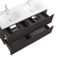 Мебель для ванной комнаты BelBagno Uno 120 подвесная, 4 ящика, матовая темно-серая