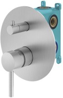 Встраиваемый смеситель для душа и ванны Plumberia Selection Ixo KIT1901CS С ВНУТРЕННЕЙ ЧАСТЬЮ, брашированный хром