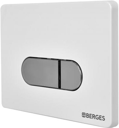 Кнопка смыва Berges Novum D7 белая, глянец