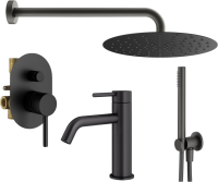 Комплект для ванной Plumberia Selection Ixo KITXO15NO53 С ВНУТРЕННЕЙ ЧАСТЬЮ, черный матовый