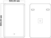 Зеркало Art&Max Vita 50x80 с подсветкой