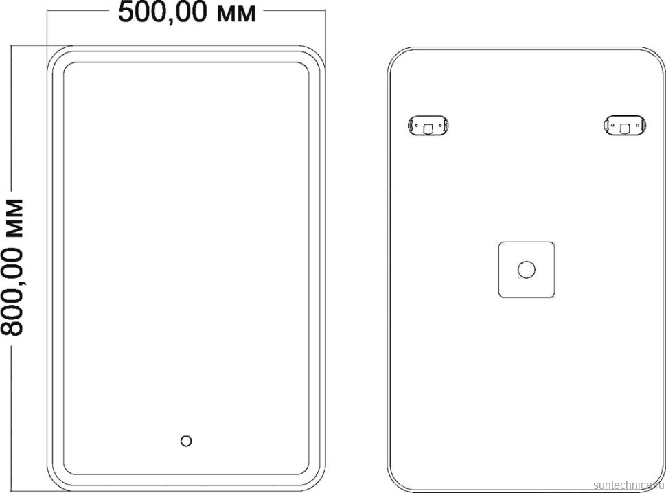 Зеркало Art&Max Vita 50x80 с подсветкой